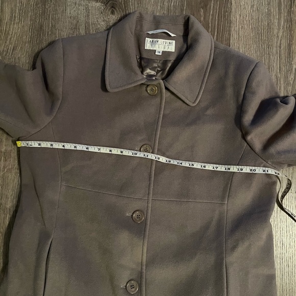 Larry Levine luxe lambs wool and cashmere long coat - Picture 2 of 15